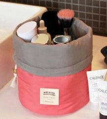 Barrel Shaped Travel Cosmetics Bag